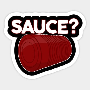 Thanksgiving Sauce? Solid Unsliced Canned Cranberry Sauce Sticker